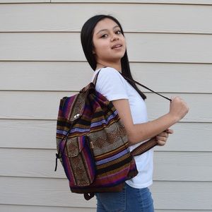 New Mexican handwoven boho chic bohemian backpack